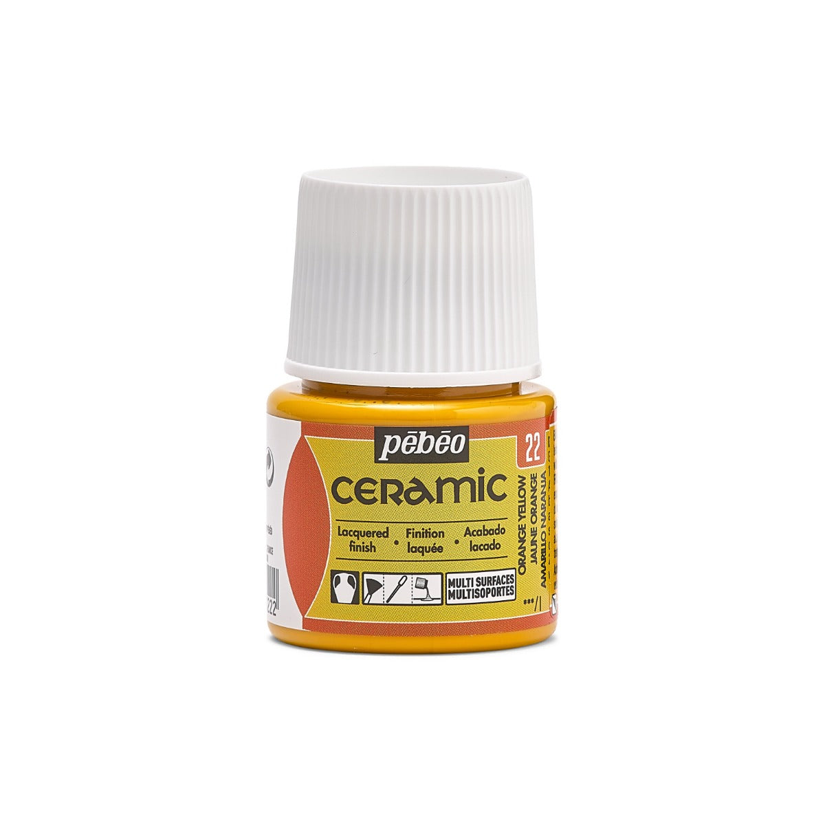 Pebeo Ceramic Paint 45 ml - 22 - Oranjegeel - Glas- og porcelænsmaling