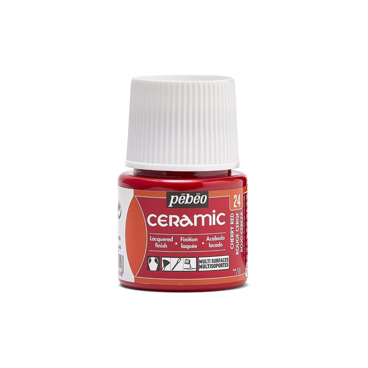 Pebeo Ceramic Paint 45 ml - 24 - Kersenrood - Glas- og porcelænsmaling