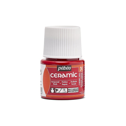 Pebeo Ceramic Paint 45 ml - 24 - Kersenrood - Glas- og porcelænsmaling