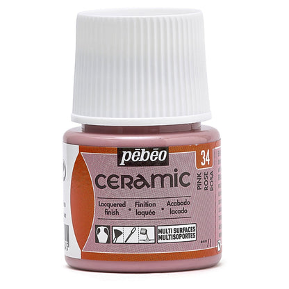 Pebeo Ceramic Paint 45 ml - 34 - Roze - Glas- og porcelænsmaling