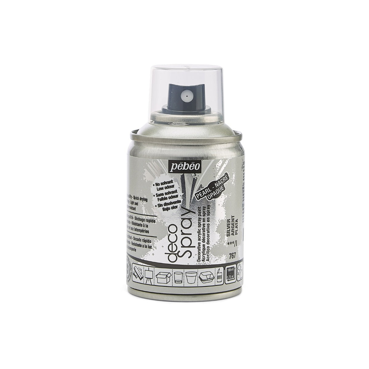 Pebeo Decospray Acryl Decoratieverf 100 ml - silver - Akrylfärg