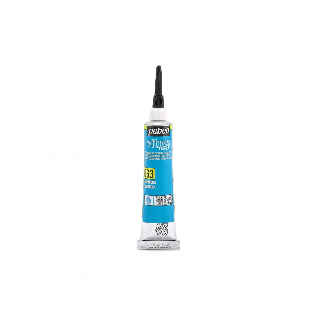 Pebeo Vitrea 160 Relief Omlining 20 ml - 63 - turkos - Glas- och porslinsfärg