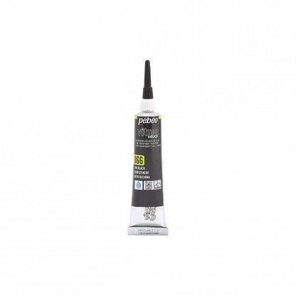 Pebeo Vitrea 160 Relief Omlining 20 ml - 66 - Ink svart - Glas- och porslinsfärg