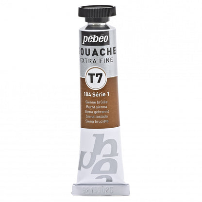 Pebeo Extra-Fijne Gouache T7 20 ml - Burnt sienna - Gouache og tempera
