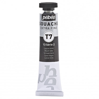 Pebeo Extra-Fijne Gouache T7 20 ml - Zwarte Lak - Gouache og tempera