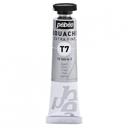 Pebeo Extra-Fijne Gouache T7 20 ml - sølv - Gouache og tempera