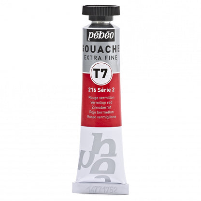 Pebeo Extra-Fijne Gouache T7 20 ml - Vermiljoenrood - Gouache og tempera