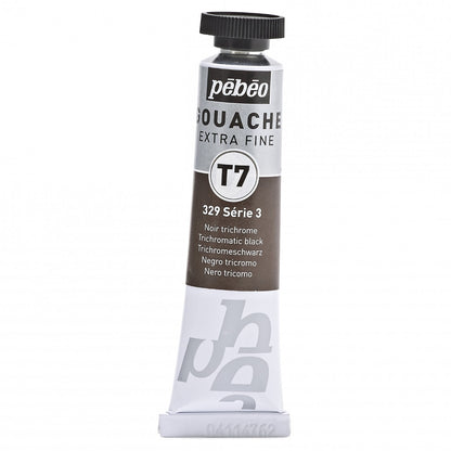 Pebeo Extra-Fijne Gouache T7 20 ml - Trichromatic sort - Gouache og tempera