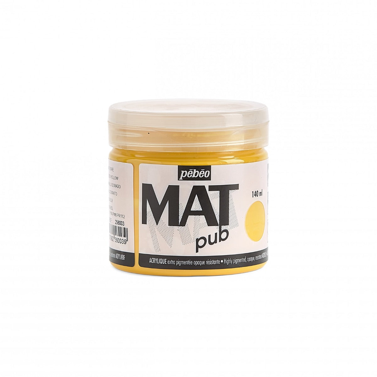 Pebeo Mat Pub Akrylfärg 140 ml - Verguld gul