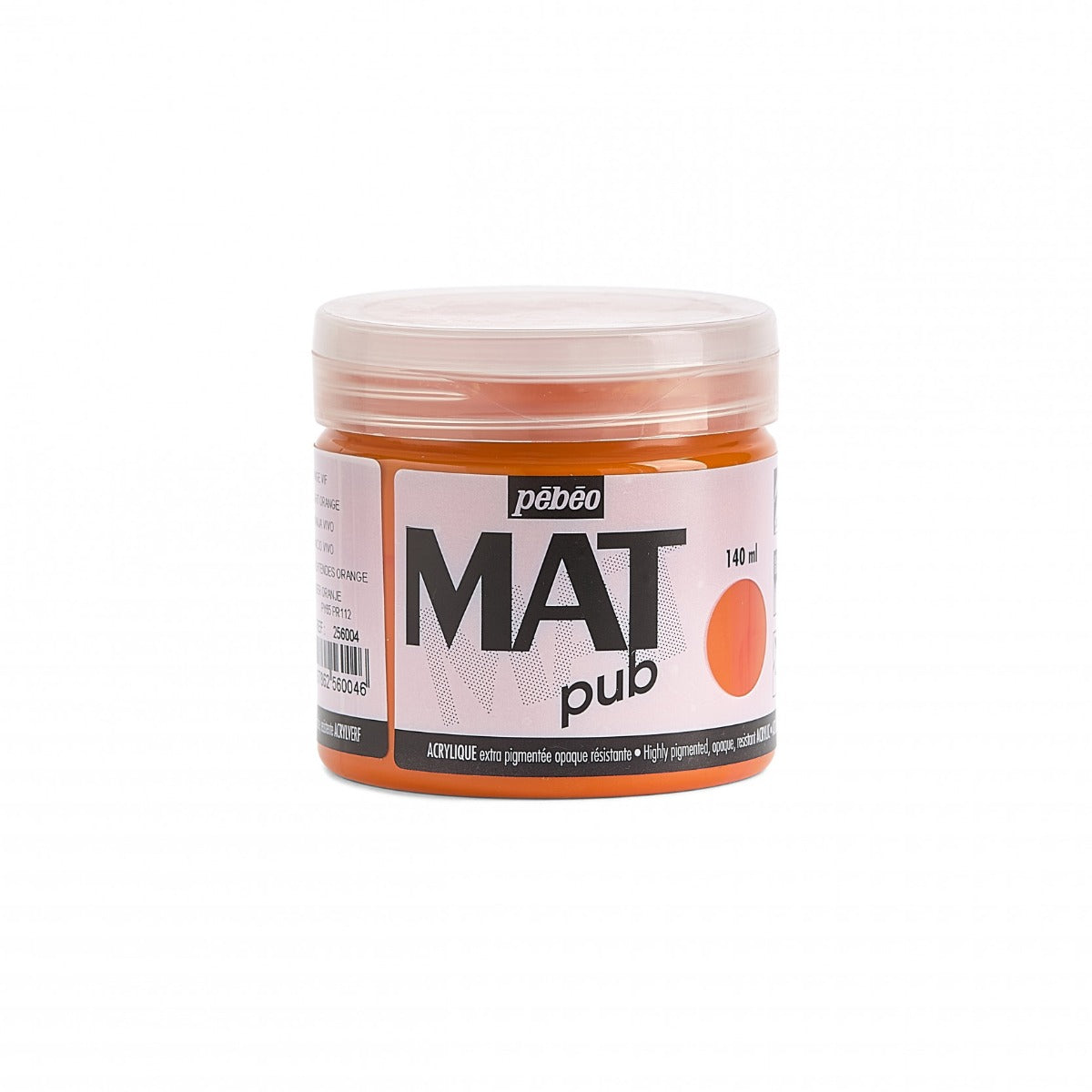 Pebeo Mat Pub Akrylfärg 140 ml - Fel orange