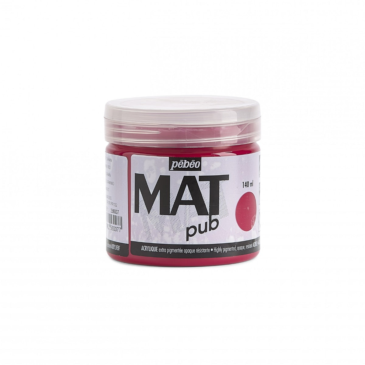 Pebeo Mat Pub Akrylfärg 140 ml - Karmijnrood