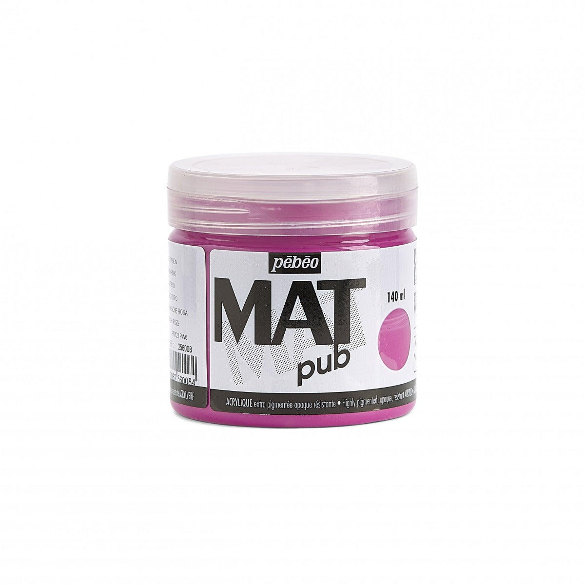 Pebeo Mat Pub Akrylfärg 140 ml - Tyrisch Roze