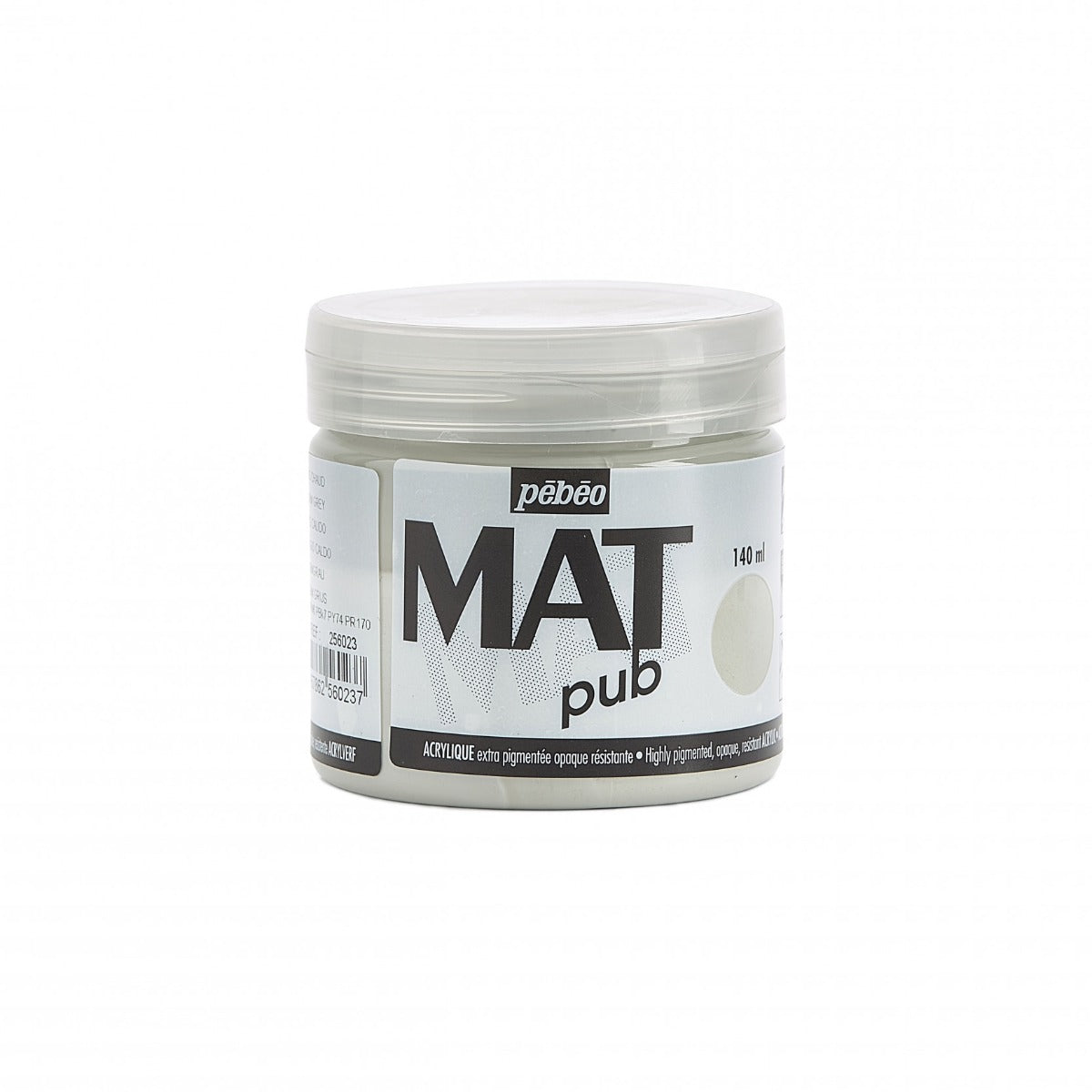 Pebeo Mat Pub Akrylfärg 140 ml - varm grå