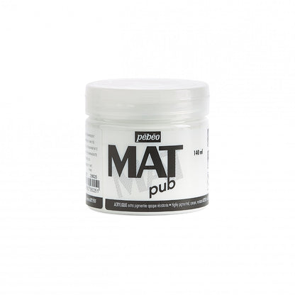 Pebeo Mat Pub Akrylfärg 140 ml - permanent vit
