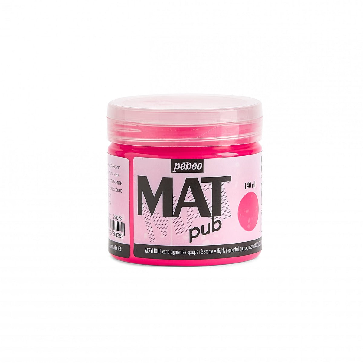 Pebeo Mat Pub Akrylfärg 140 ml - fluorescerande Roze