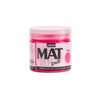 Pebeo Mat Pub Akrylfärg 140 ml - fluorescerande Roze