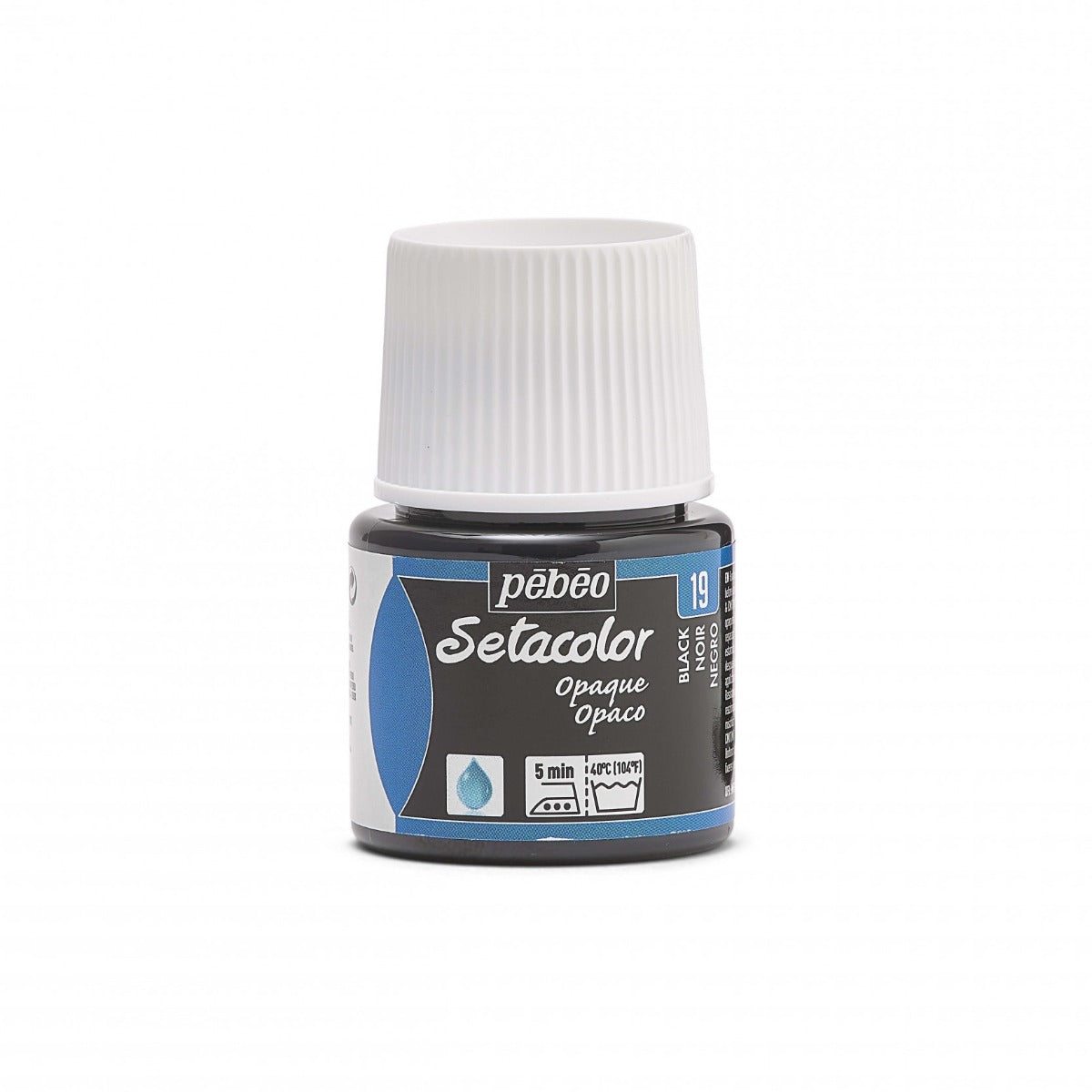 Pebeo Setacolor Opaque Fabric paint 45 ml - 19 - Black