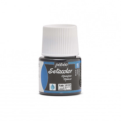 Pebeo Setacolor Opaque Fabric paint 45 ml - 19 - Black