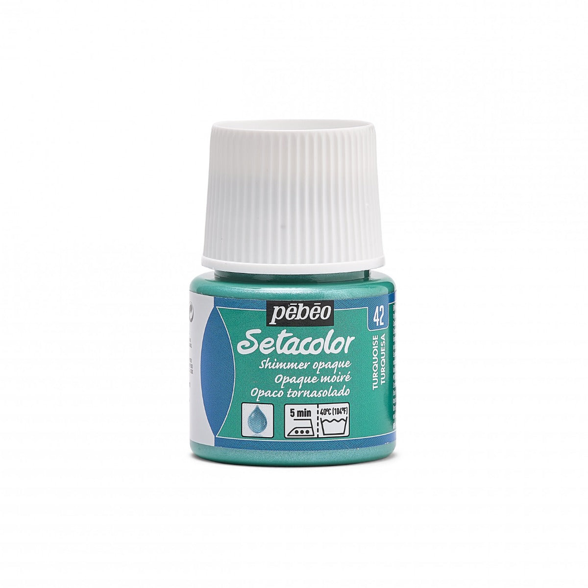 Pebeo Setacolor Shimmer Textielverf 45 ml - 42 - Turkoois Moiré