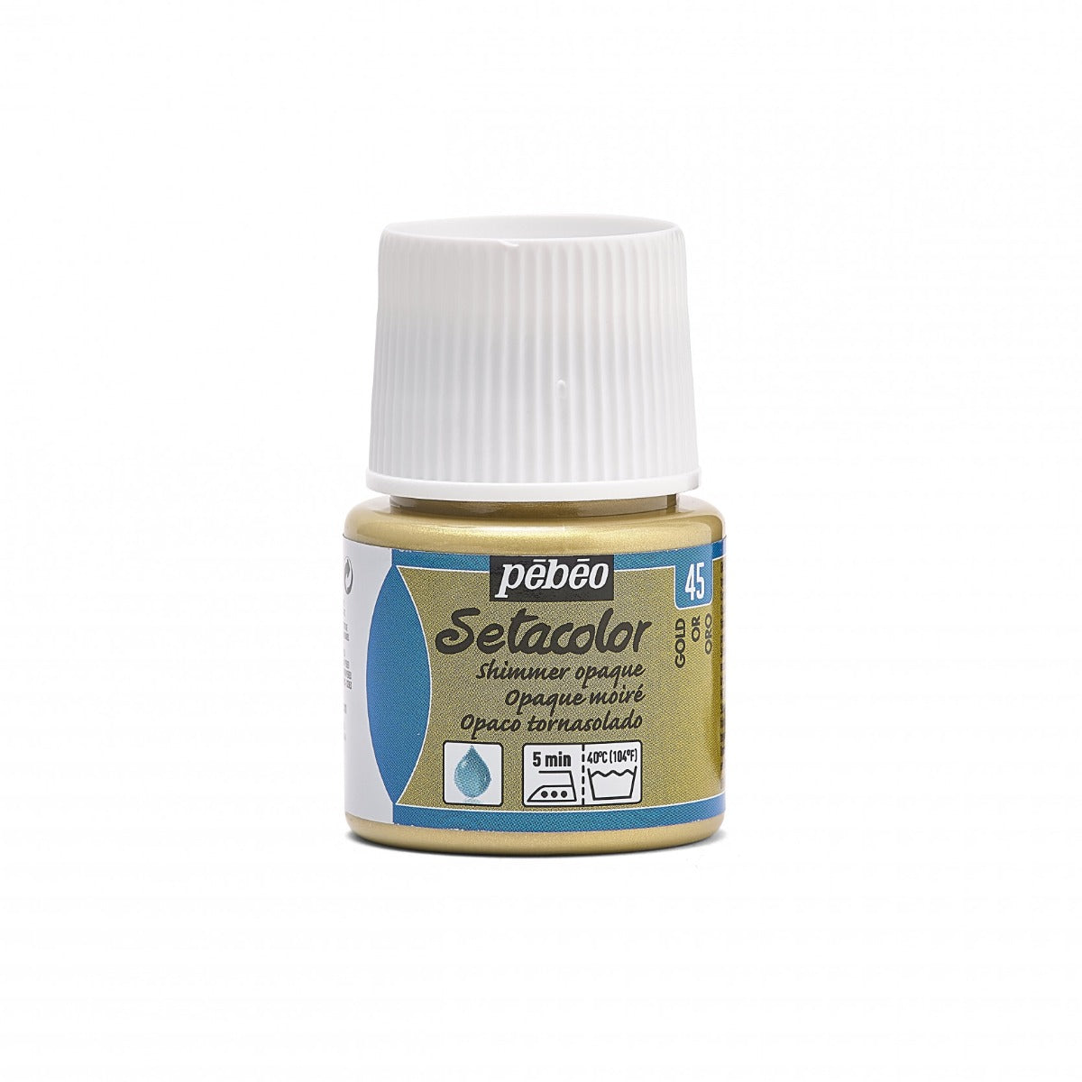 Pebeo Setacolor Shimmer Textielverf 45 ml - 45 - Goud Moiré