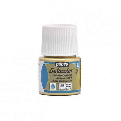 Pebeo Setacolor Shimmer Textielverf 45 ml - 45 - Goud Moiré