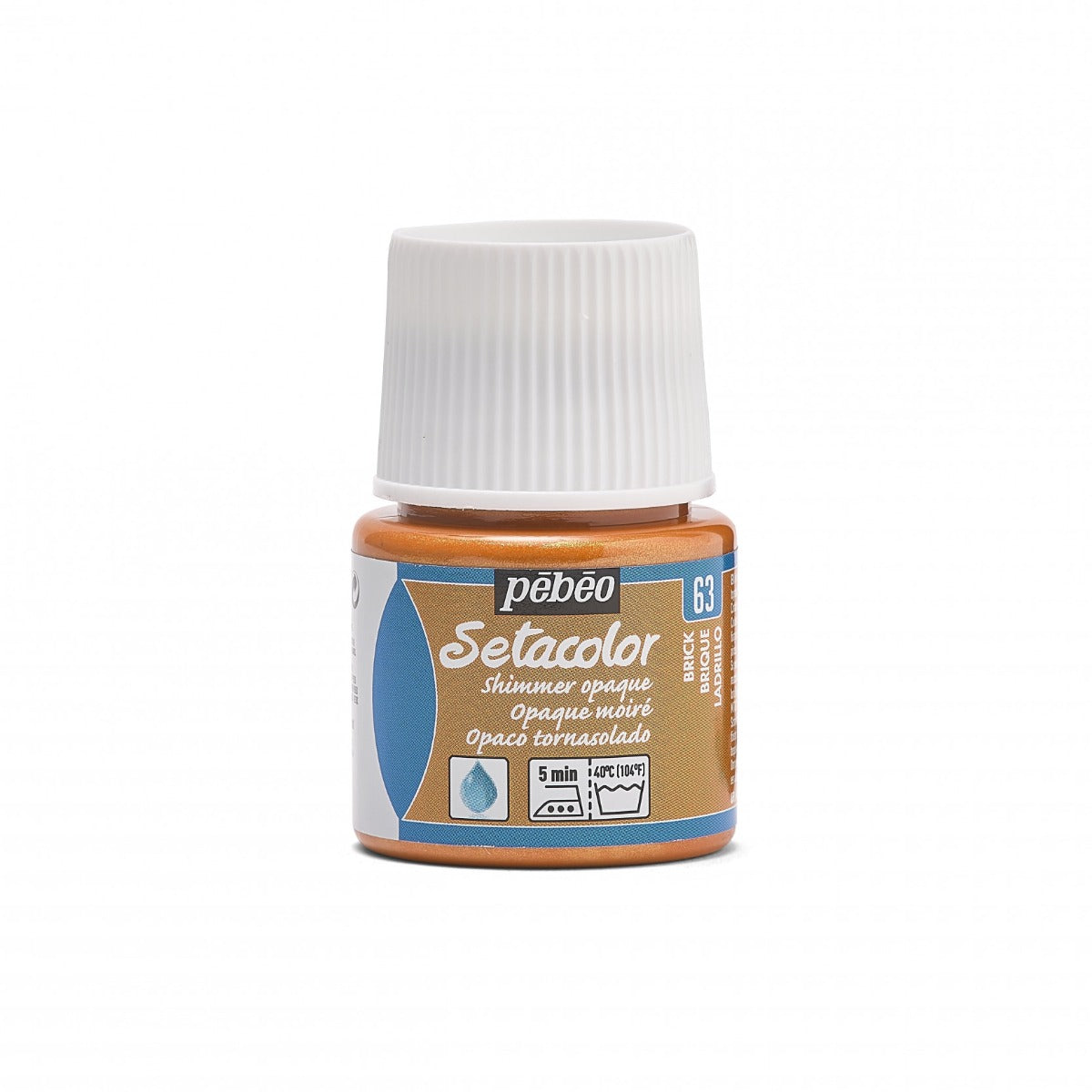 Pebeo Setacolor Shimmer Textielverf 45 ml - 63 - Steenrood Moiré