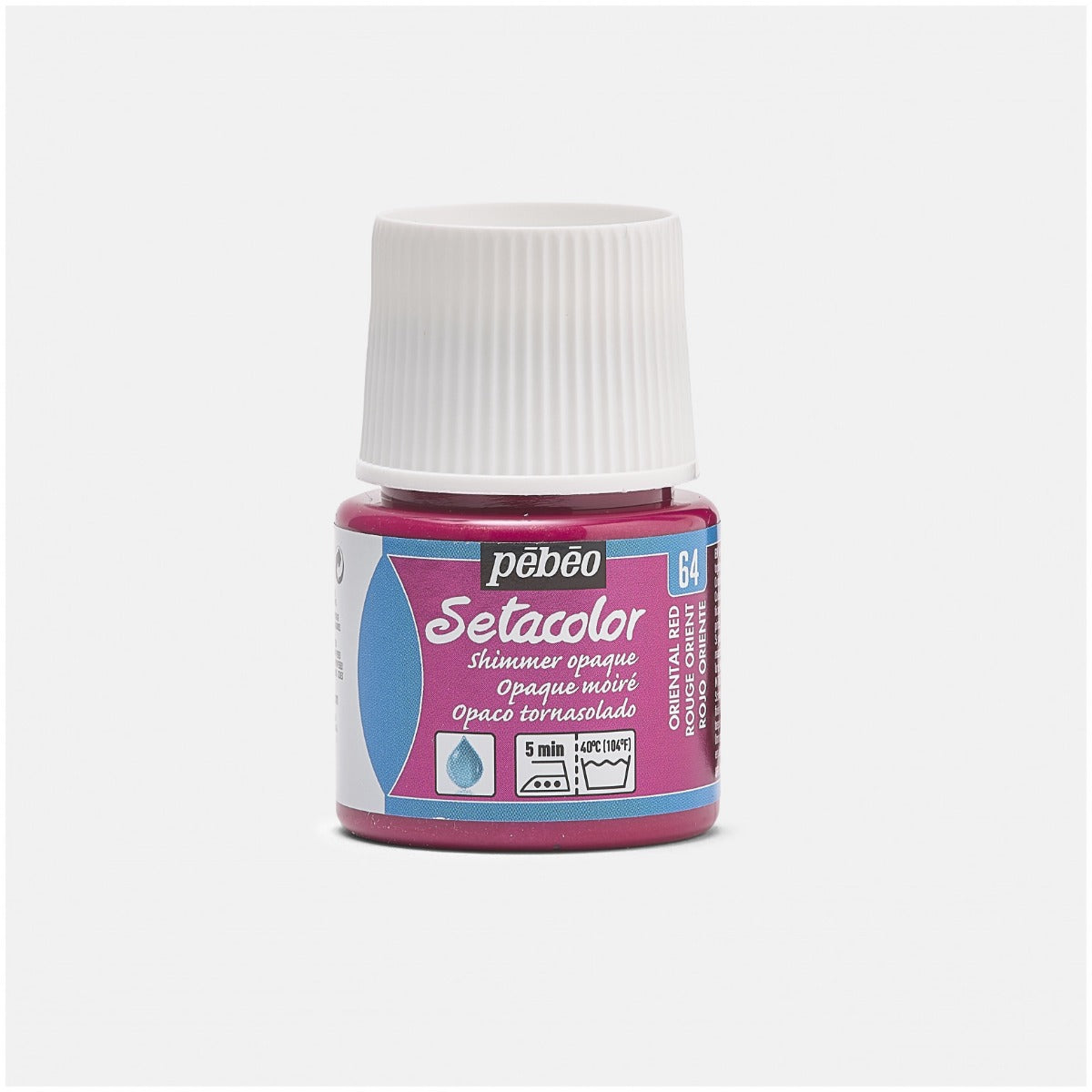 Pebeo Setacolor Shimmer Fabric paint 45 ml - 64 - Oriental Red Moiré