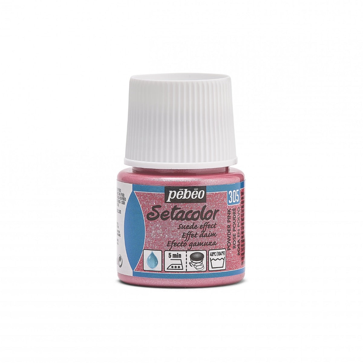 Pebeo Setacolor Opaque Suede Fabric paint 45 ml - Poederroze