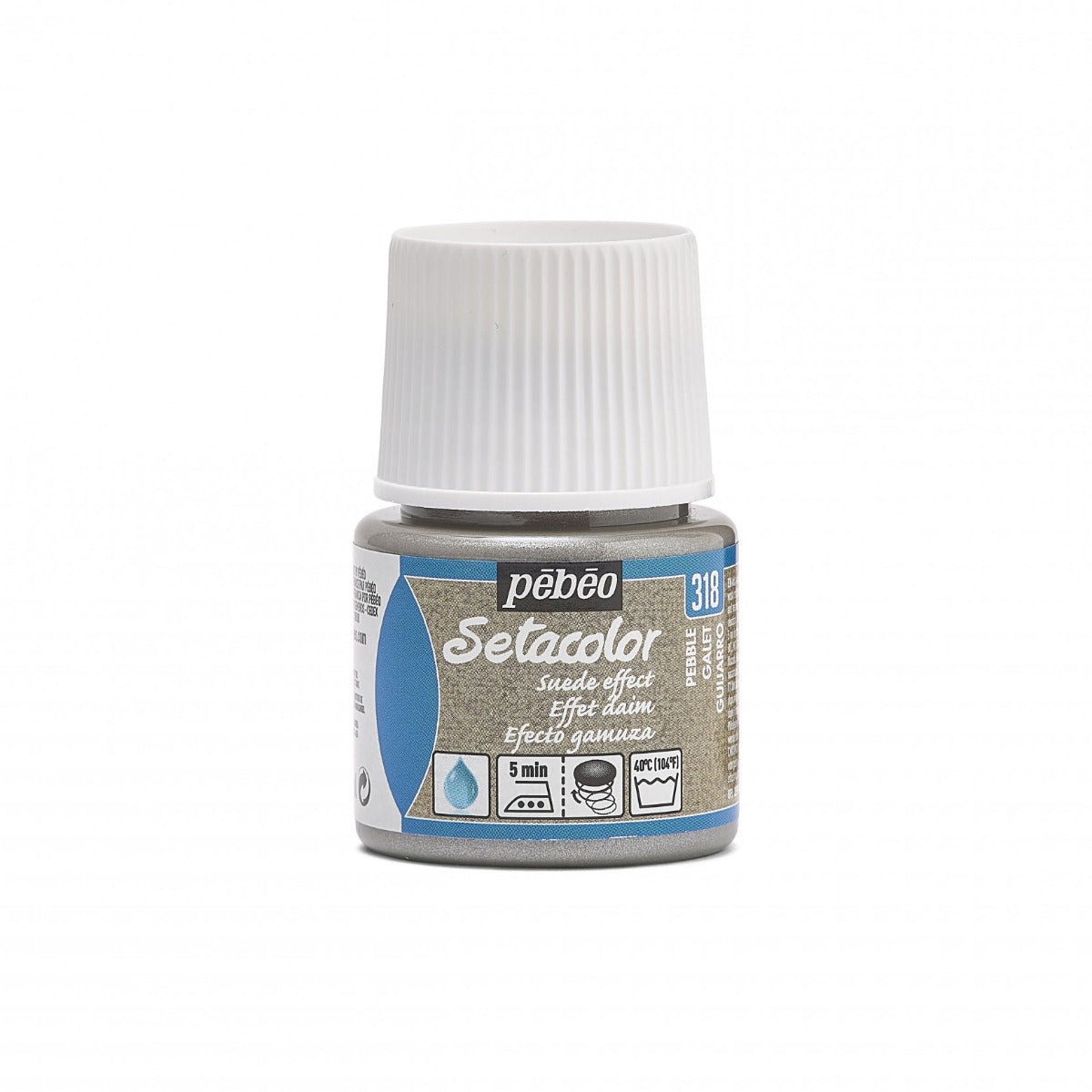 Pebeo Setacolor Opaque Suede Fabric paint 45 ml - Strandkeigrijs