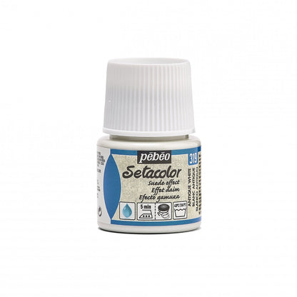 Pebeo Setacolor Opaque Suede Fabric paint 45 ml - Antique White