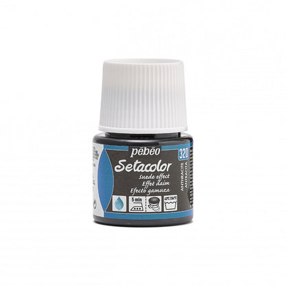 Pebeo Setacolor Opaque Suede Fabric paint 45 ml - Anthracite