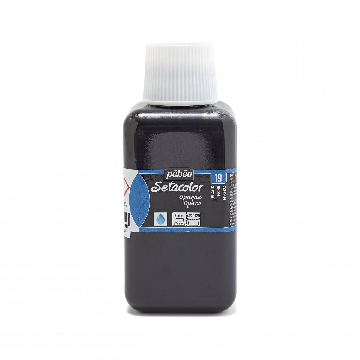 Pebeo Setacolor Opaque Fabric paint 250 ml - 19 - Black