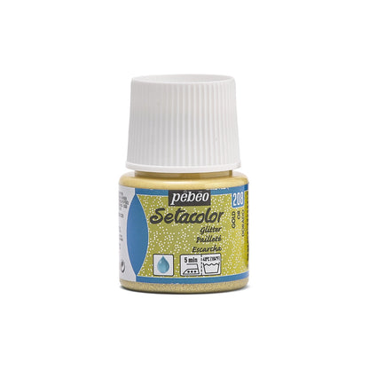 Pebeo Setacolor Glitter Fabric paint 45 ml - Gold
