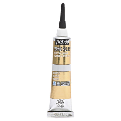 Pebeo Cerne Relief Omlijning 20 ml - Rijkgoud - Glas- og porcelænsmaling