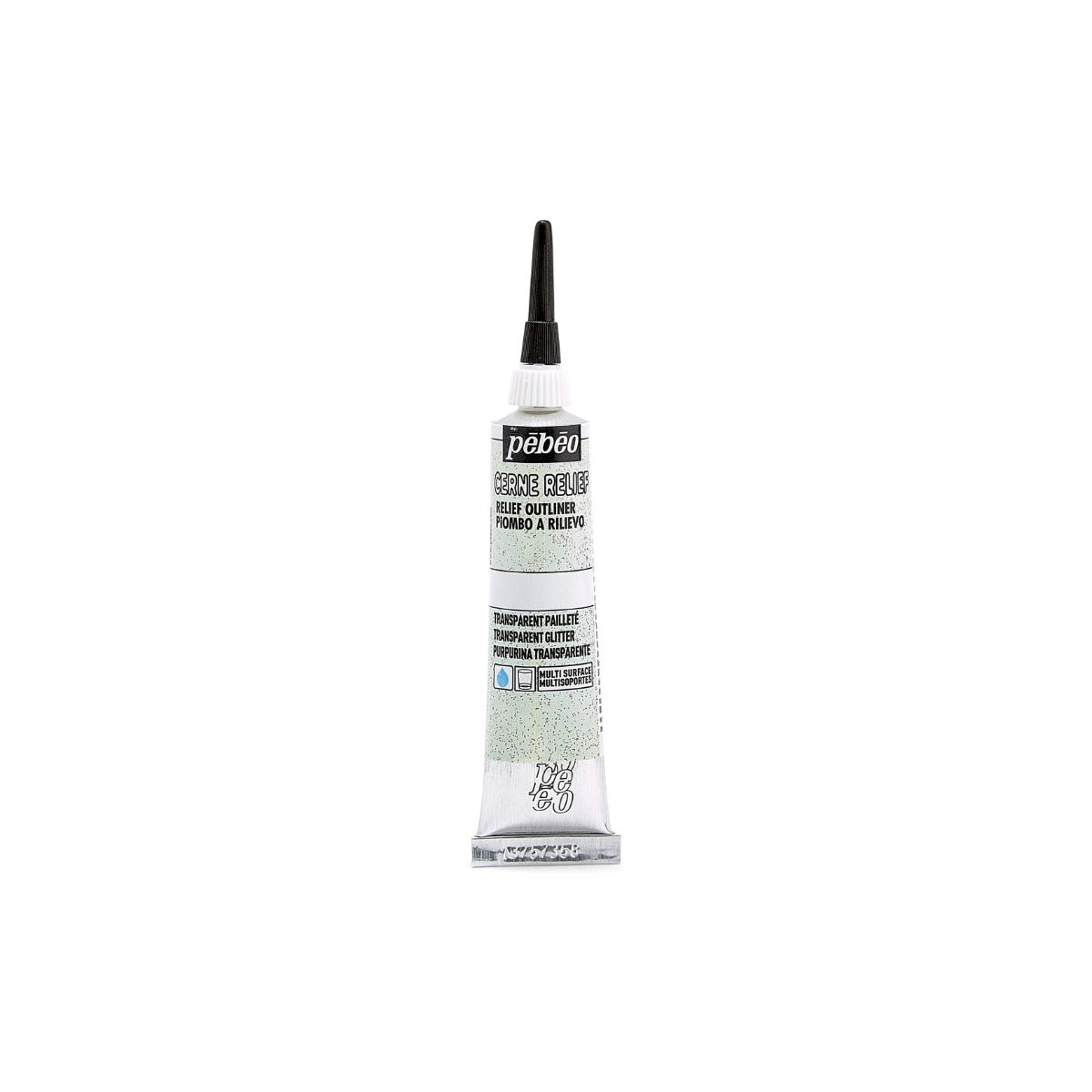Pebeo Cerne Relief Omlijning 20 ml - transparent Sparkle - Glas- og porcelænsmaling