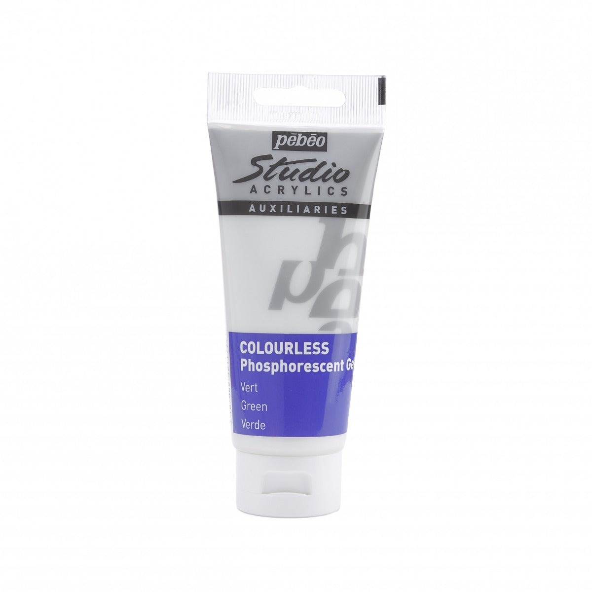 Pebeo Studio Acrylic Phosphorescent Gel 100 ml - Transparent Green