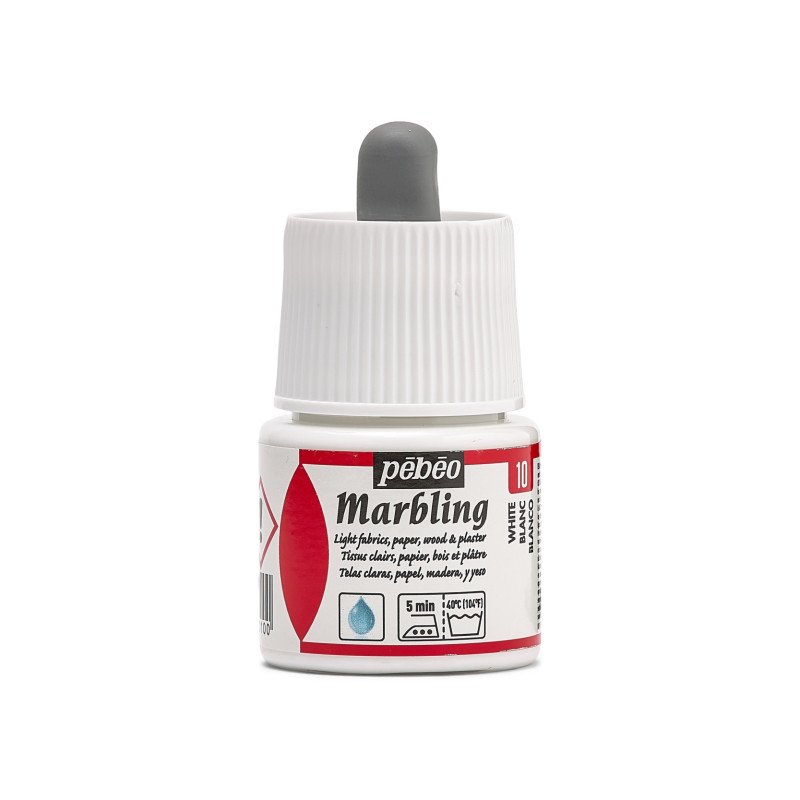 Pebeo Marbling Ink 45 ml - hvid - Effektmaling