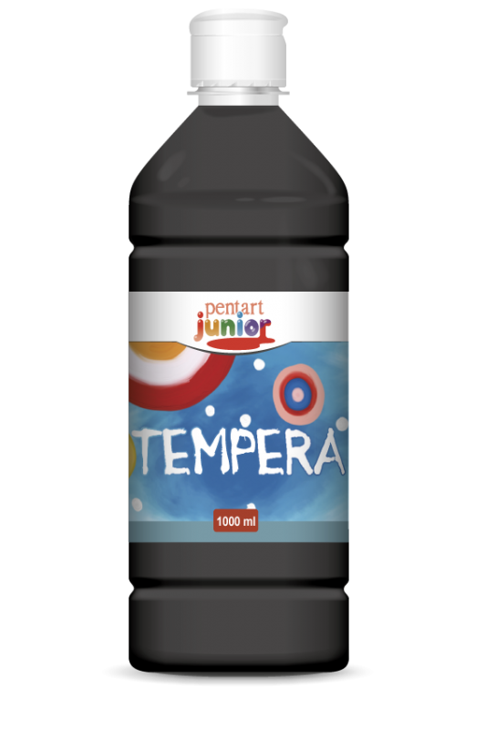 Pentart Tempera paint 1000 ml - nero - Gouache e tempera