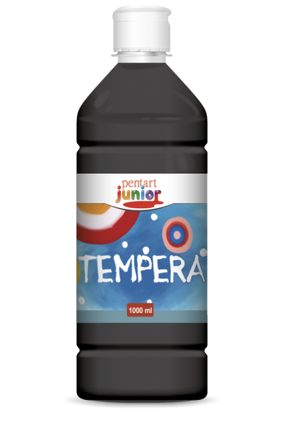 Pentart Tempera paint 1000 ml - nero - Gouache e tempera