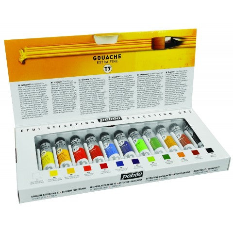 Extra-fine Gouache T7 case: assortment of 12 tubes 20 ml. - Gouache e tempera