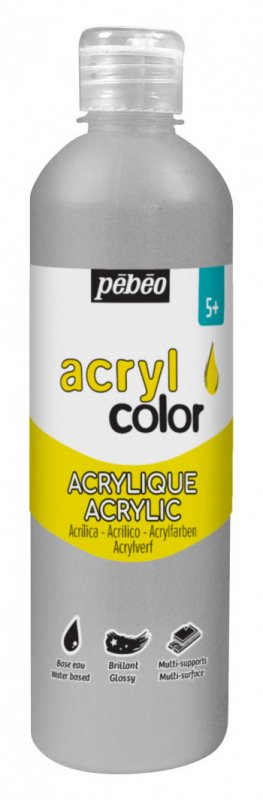 Pebeo Acrylcolor Fluid acrylic paint 500 ml - silver - Akrylfärg