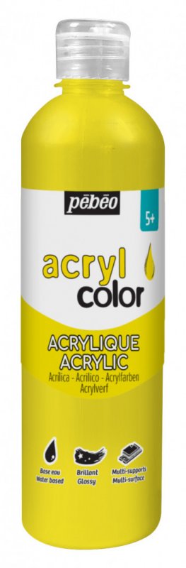 Pebeo Acrylcolor Fluid acrylic paint 500 ml - primär gul - Akrylfärg