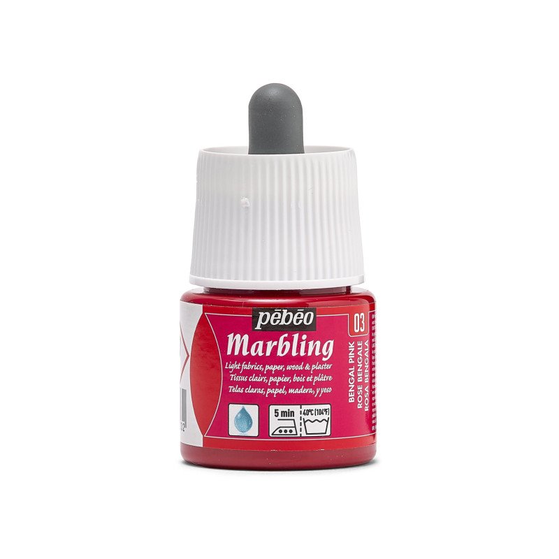 Pebeo Marbling Ink 45 ml - Bengal rosa - Effektmaling