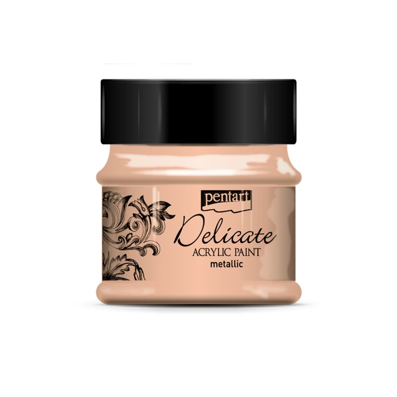 Pentart Delicate Metallic Acrylic paint 50 ml - lila guld - Akrylfärg