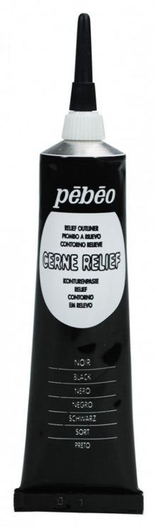 Pebeo Cerne Relief Omlijning 37 ml - musta - Lasi- ja posliinimaalit