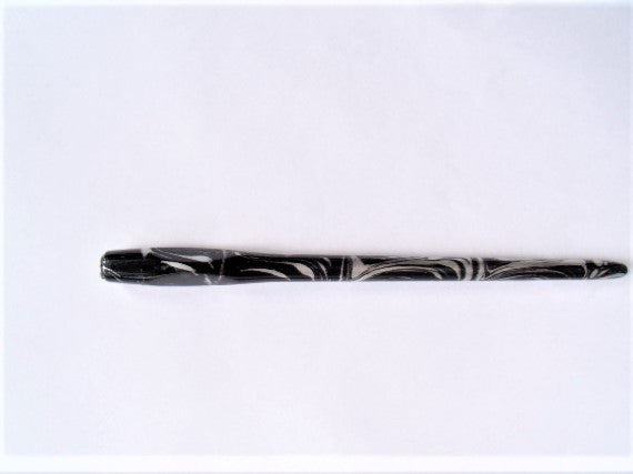 Deml Ergonomic Nib Holder - sort & sølv Swirl - Kalligrafi
