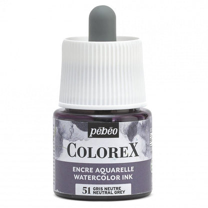 Pebeo Colorex Watercolour ink 45 ml - 51 - Neutral grigio - Inchiostro
