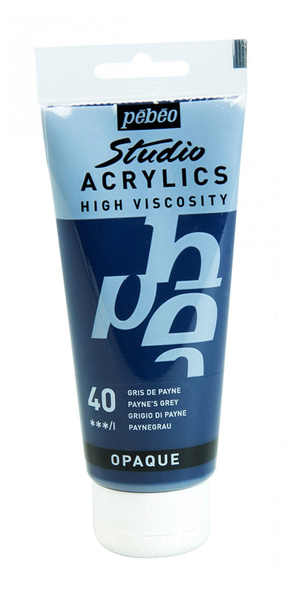 Pebeo Studio Acrylic paint 100 ml - 40 - Payne's grå - Akrylfärg