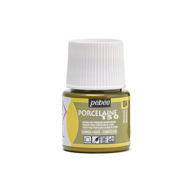 Pebeo Porcelaine 150 Moire Porseleinverf 45 ml - 104 - Brons Moiré