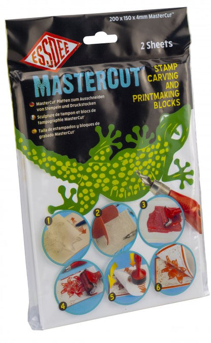 Essdee MasterCut Stamp blocks 4 mm - 200x150x4 mm - 2 pezzi - Stampa a rilievo